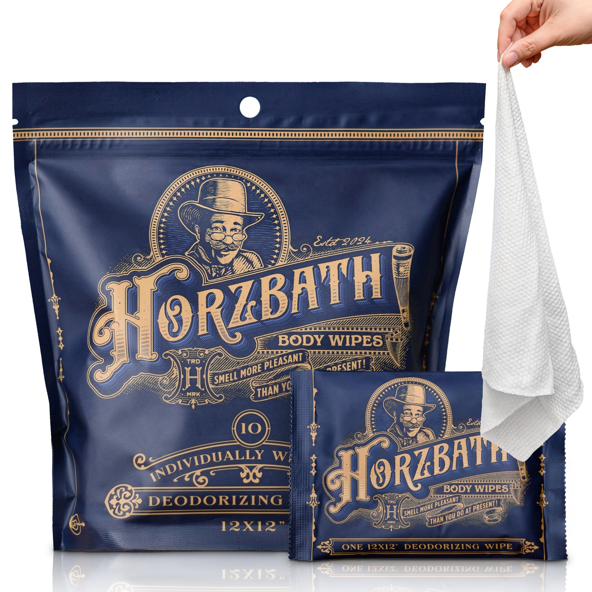 10-Pack of Horzbath Body Wipes